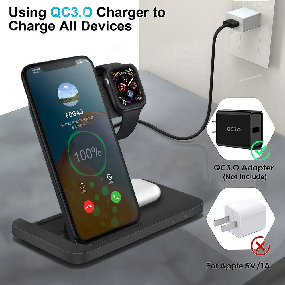 iPhone Fast Wireless Charger Dock Station