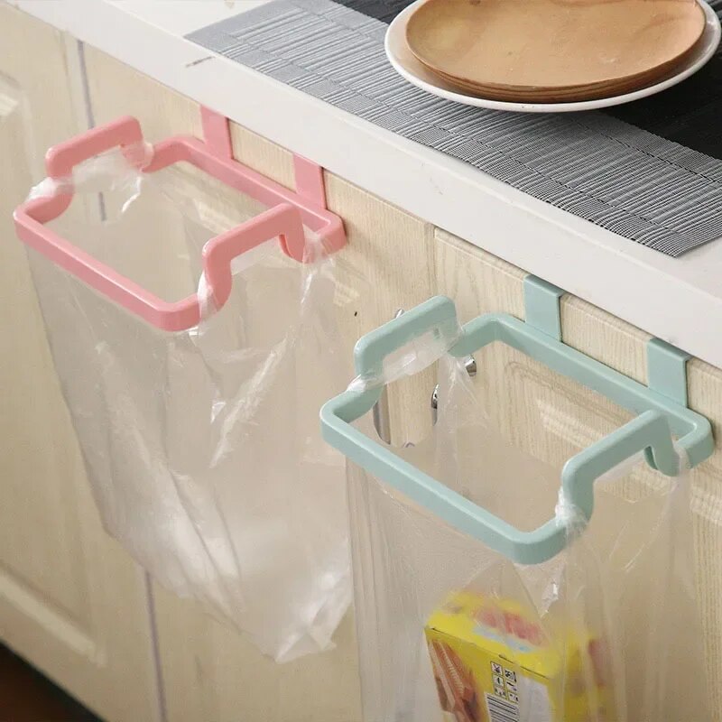 Hanging Trash Bag Rack Kitchen Gadget
