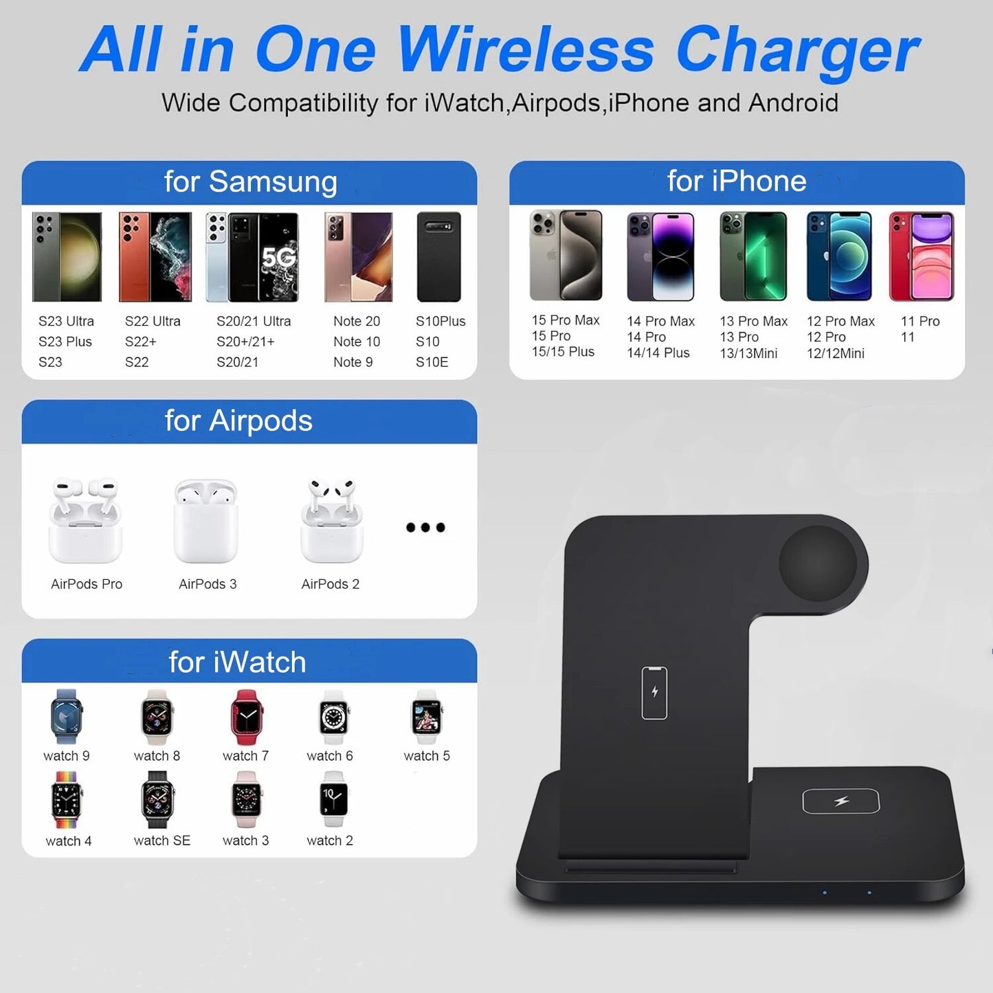 iPhone Fast Wireless Charger Dock Station